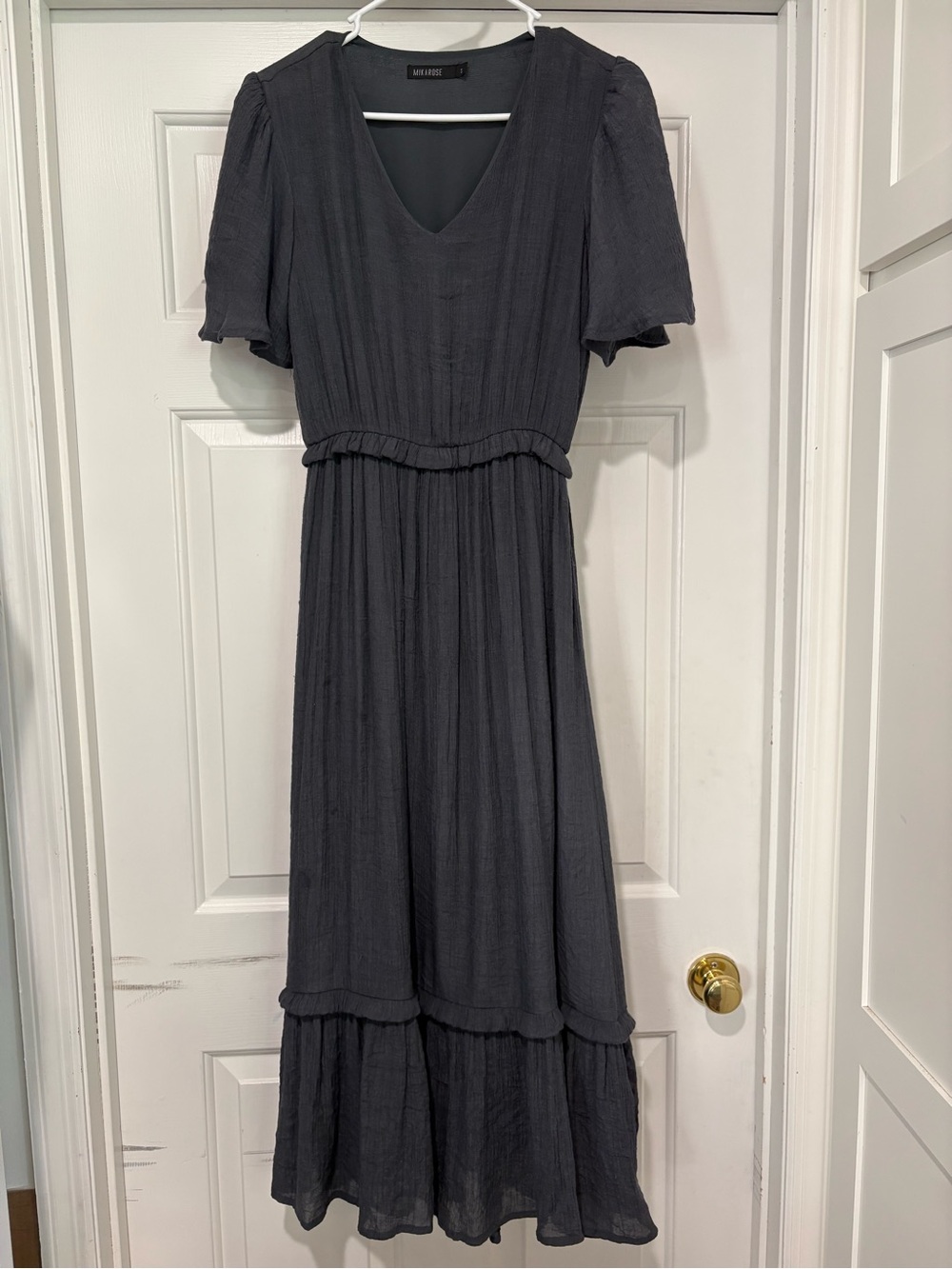 Mikarose Black V-Neck Maxi Dress
